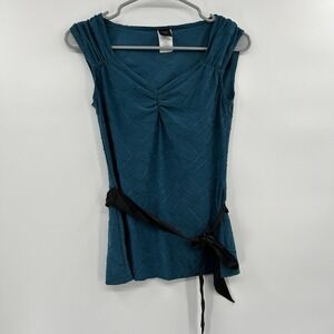 Vintage Wrapper Y2K Womens Top Size M Blue Whimsigoth Fairy Grunge Dark Academia